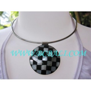 Chess Stainless Shell Choker Necklace