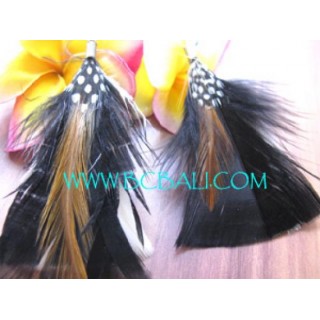 Colored Feather Earrings