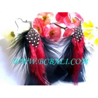 Earring By Feather Material