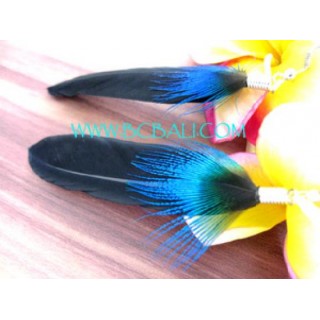 Ladies Feather Earrings Handmade