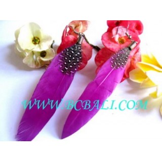 Long Feather Earrings