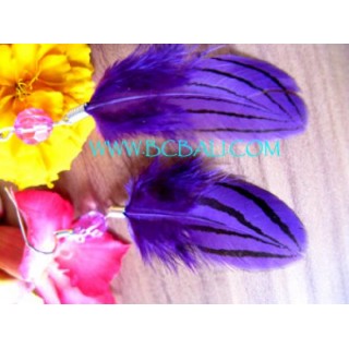 Painted Feather Earring