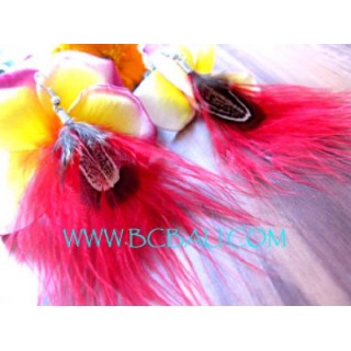 Painted Feather Earring For Women