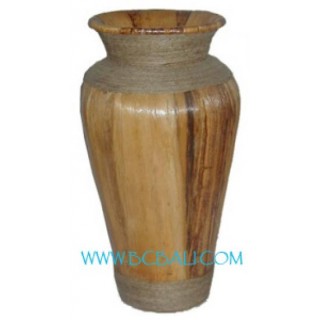 Vase Terracotta With Leaves