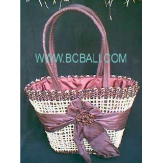 Ladies Fashion Straw Flower Bags