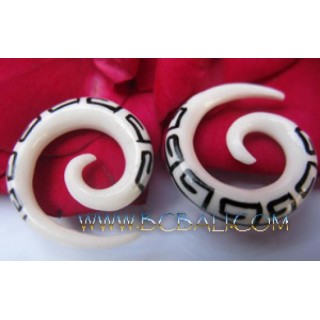 Asian Tribal Bone Earring Tattoo