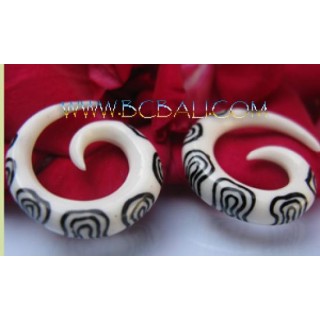 Bone Hooks Earrings Tribal