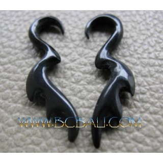 Costume Earrings Tribal Horn Sickles Claw