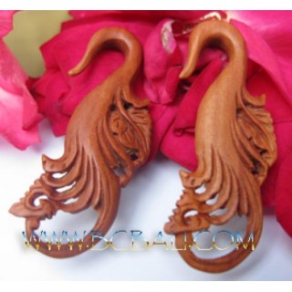 Elegant Tribal Carving Wooden Hooks