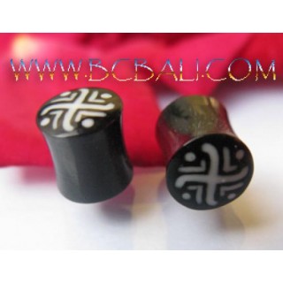 Horn Bone Tattoo Plugs Tribal