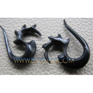 Horn Horn Hooks Solid Tribal Carved