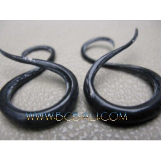 Natural Horn Tribal Design Fake Earring