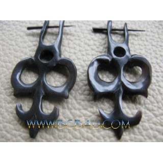 Pierce Carving Earrings Tribal