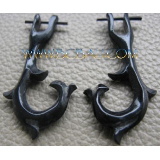 Pierce Tribal Carved Earrings