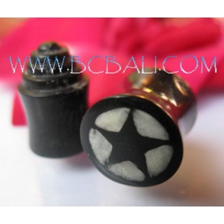 Stars Plugs Tribal Horn Earring