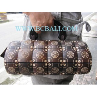 Natural Carving Wooden Bag