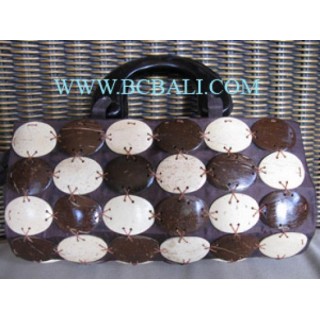 Natural Coconut Handbags Oval