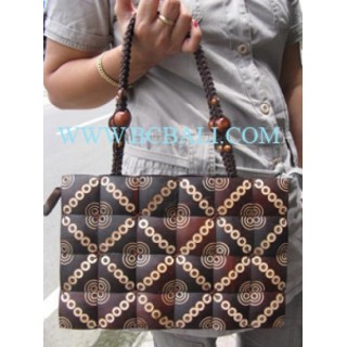 Wooden Coco Carving Handbags