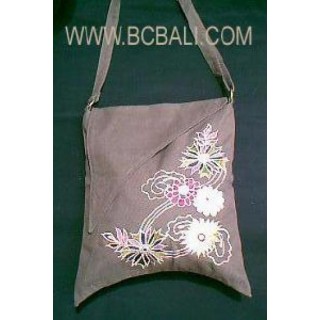 Canvas Emboirdery Woman Handbag