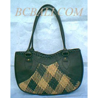 Fashion Leather Rattan Motif