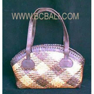 Rattan Leather Handbags