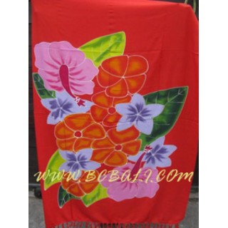 Floral Rayon Beach Sarongs