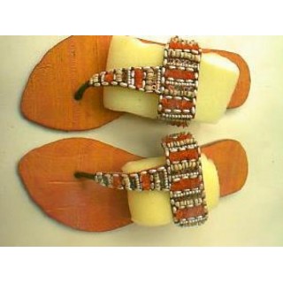 Sandals With Beads Decor