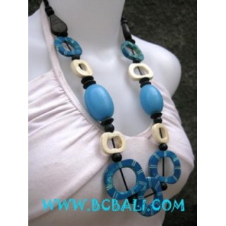 Blue Necklace Bone Fashion