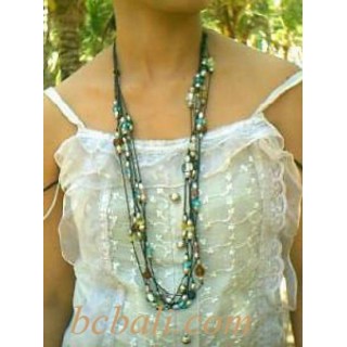 Pearl Comb.beads Necklace