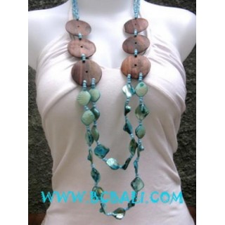 Wood And Shell Fashion Necklaces