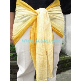 Man And Woman Scarves bali style yellow