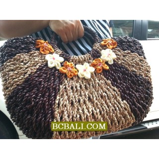 Bali Natural Handbag Design Straw Material