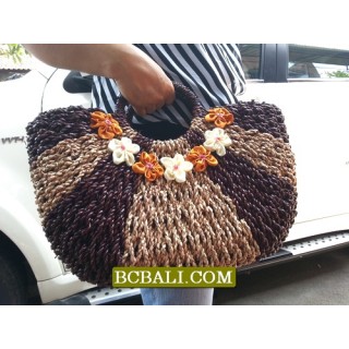 Bali Natural Handbag Design Straw Material