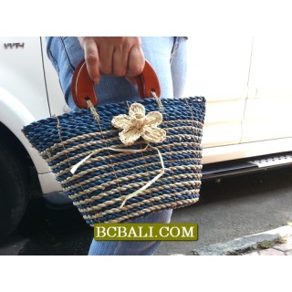 Casual Handbags Women Straw Flowers