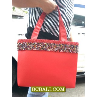 Women Handbags Cotton with Beads