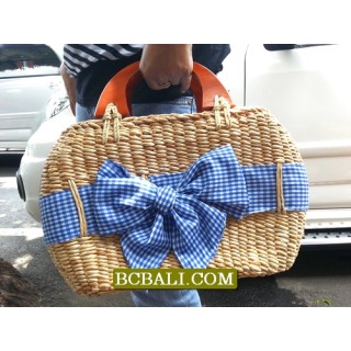 Natural Handbags Water Hyacinth FLowers