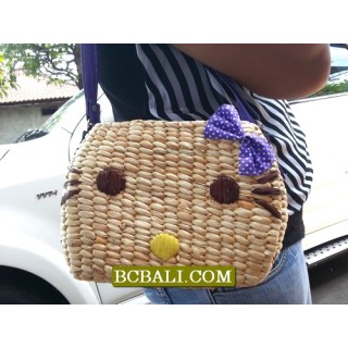 Organic Natural Ladies Handbags Long Handle