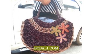 Roupe Straw Handbags Natural Ladies Design