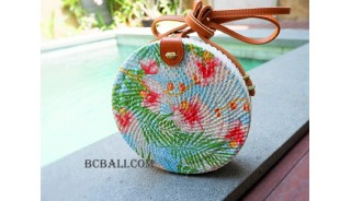 women fashion circle sling bags with deco