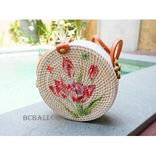 circle handbags deco short handle new style