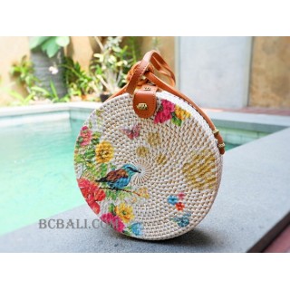 new fashion circle sling bags handmade decoration bali