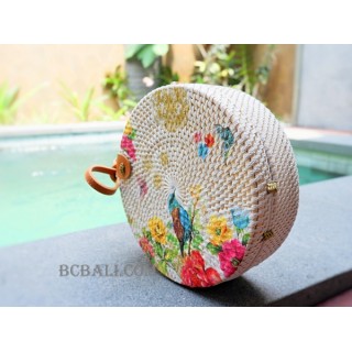 new fashion circle sling bags handmade decoration bali