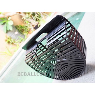 new bamboo handbags fan black  color