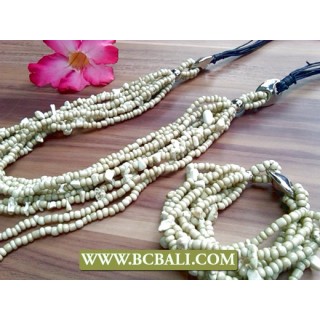 Charm Multi Strands Long Seeds Necklace Bead