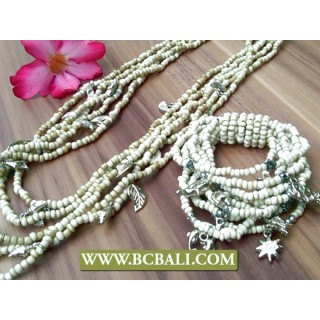 Charm Multi Strands Long Seeds Necklace Bead