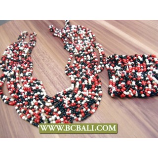 Chocker Necklaces Beads Multi Strand Sets