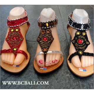 Bcbali Fringed Wedges Sandals Beaded