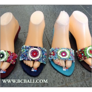 Bali Wedges Full Beads Sandals