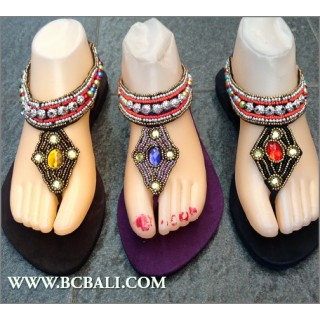 Bali Slippers Sandals Seeds Beading 