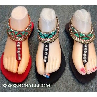 Slippers Sandals Full Beading Bohemian